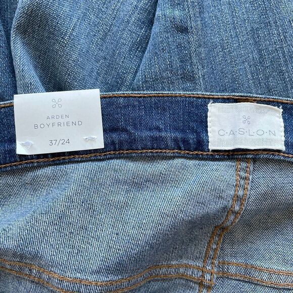CASLON Womens Arden High Waisted Boyfriend Denim Jeans NEW Distressed Stretch 48 - Picture 7 of 9
